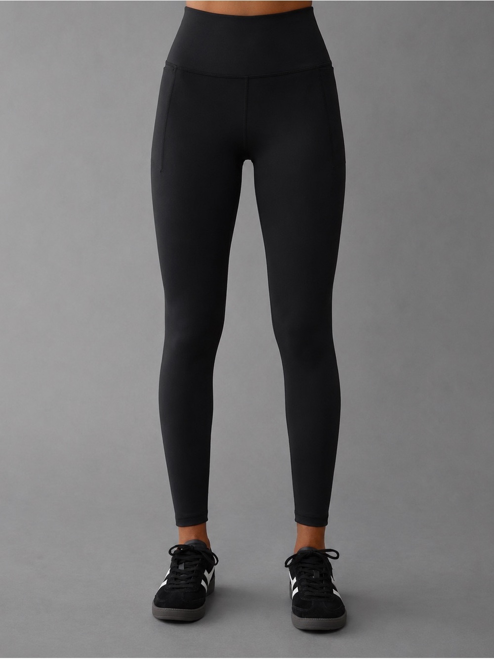 AE The Everything High-Waisted Pocket Legging Large | Charcoal Activewear Yoga